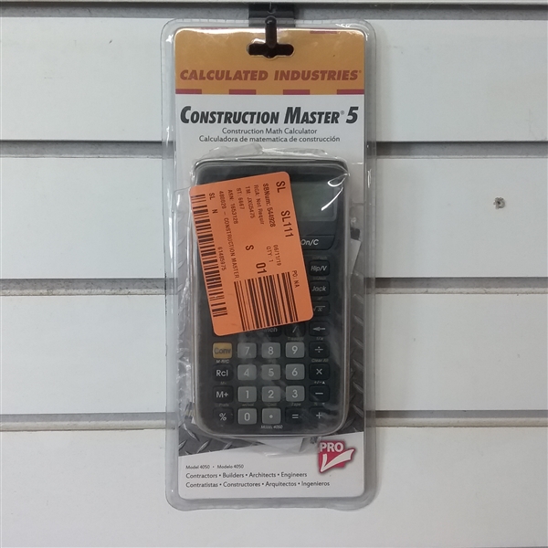 Construction Master 5 Calculator Manual