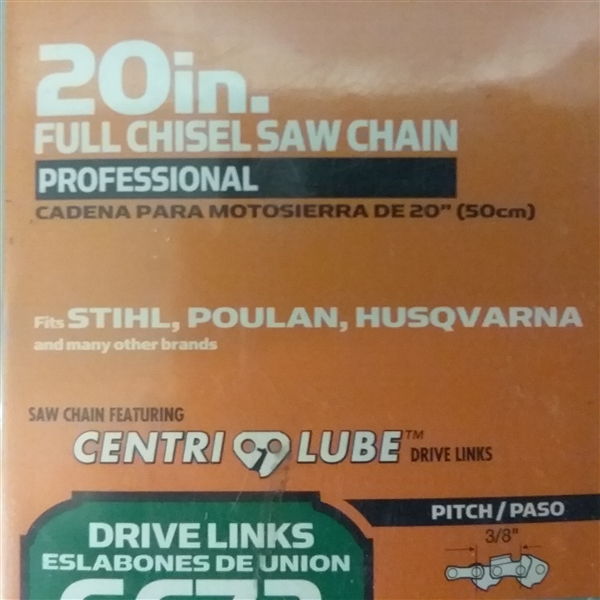POWERCARE 20 FULL CHISEL SAW CHAIN