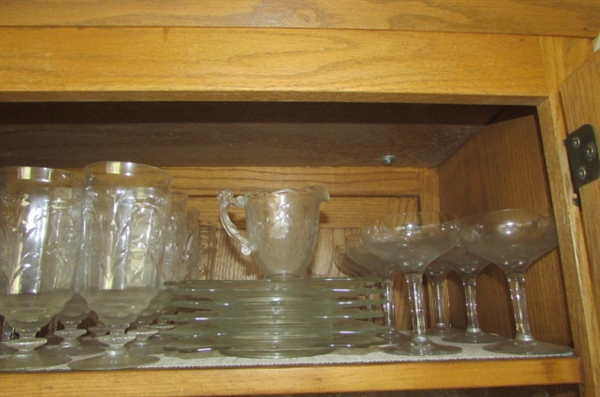 LARGE ASSORTMENT OF CRYSTAL AND GLASS STEMWARE & MORE 