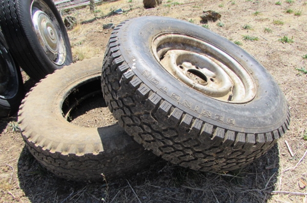 MAKE YOUR OWN TRAILER - PAIR OF AXLES WITH WHEELS & TIRES