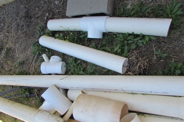 ASSORTED PIECES OF PVC