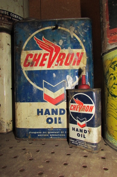 VINTAGE COLLECTIBLE PETROLEUM CONTAINERS