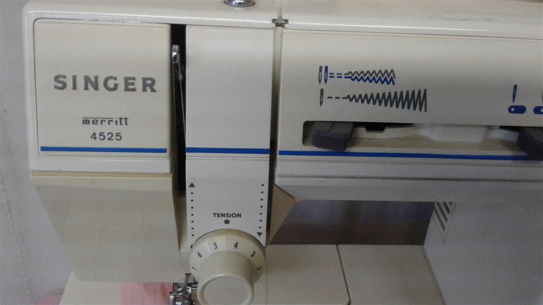 Lot Detail SINGER MERRITT 4525 SEWING MACHINE WITH NOTIONS AND