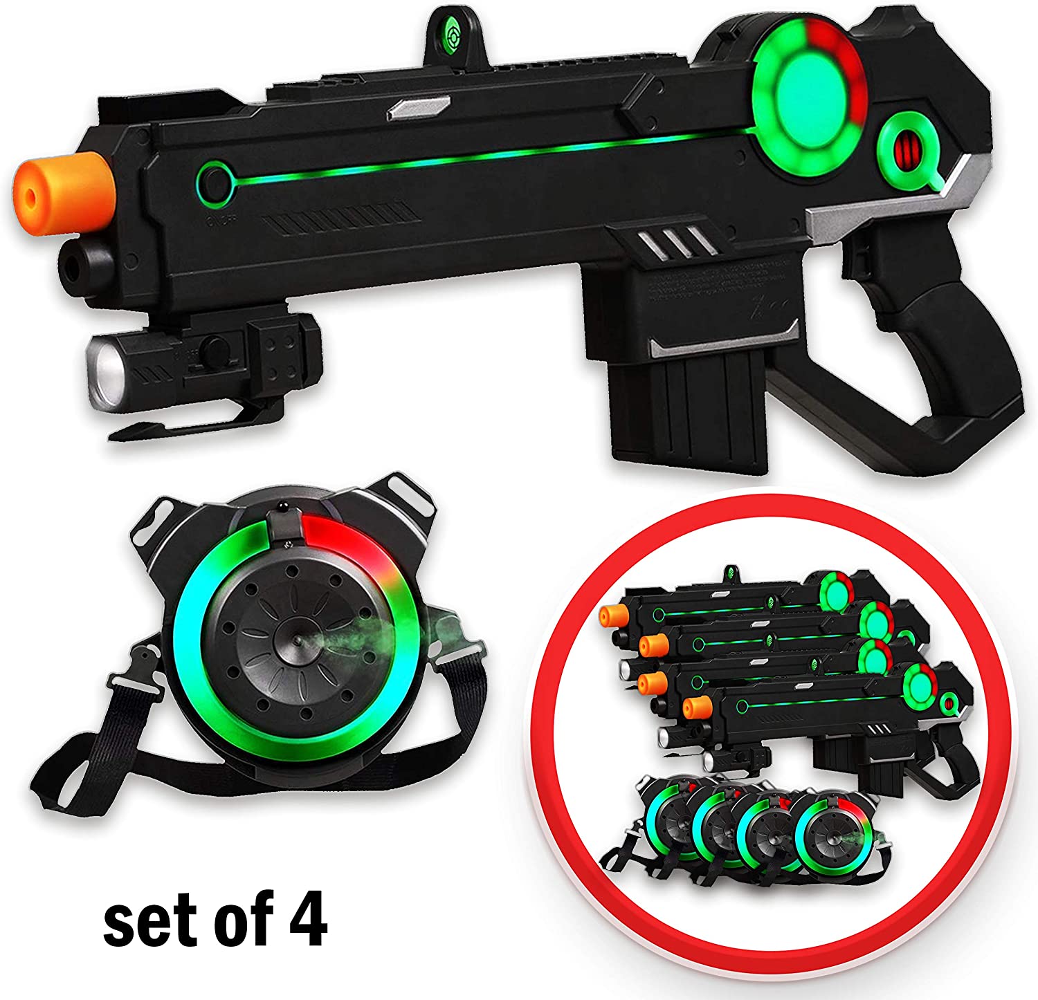 laser vests and guns