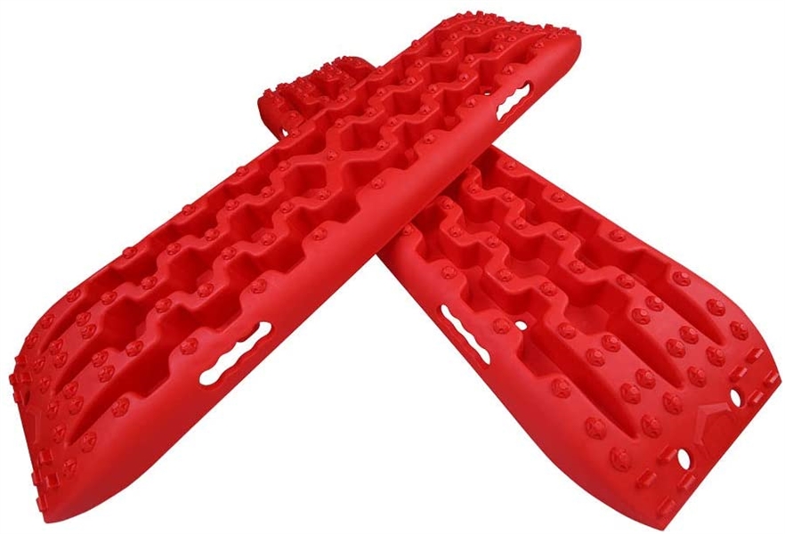 X-BULL New Recovery Traction Tracks Sand Mud Snow Track Tire Ladder 4WD (3Gen, Red)