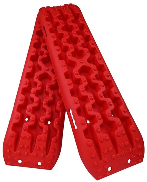 X-BULL New Recovery Traction Tracks Sand Mud Snow Track Tire Ladder 4WD (3Gen, Red)