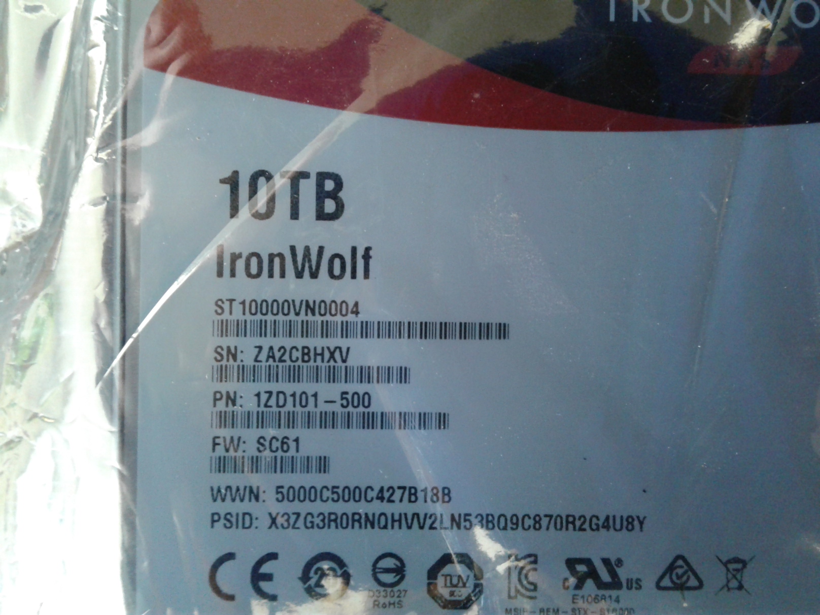 Seagate IronWolf 10Tb NAS Internal Hard Drive HDD - 3.5 Inch SATA