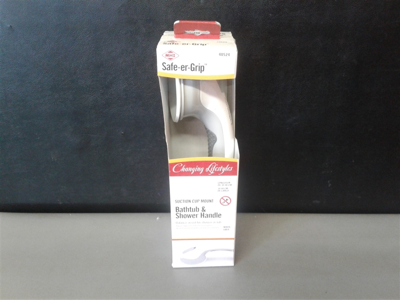 Safe-er-Grip 12 Suction Cup Mount Bathtub & Shower Handle