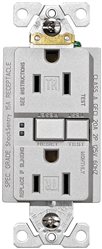 Eaton 15-Amp Decorator with Wall Plate Outlet GFCI Residential