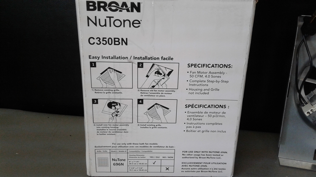 Broan Nutone Fan Motor Assembly