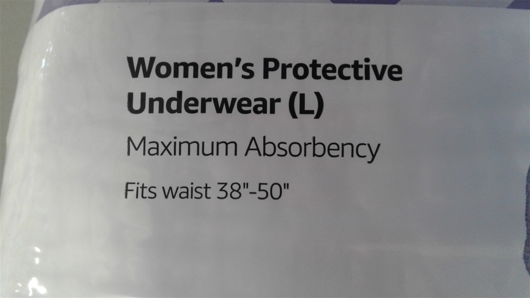Solimo Incontinence & Postpartum Underwear for Women Large 54 Count