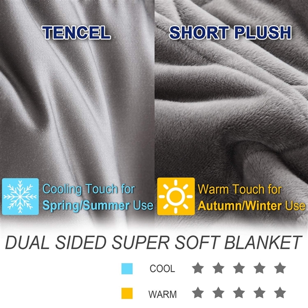  Double-Sided Weighted Blanket King Size 30lbs(88''x104'', All Season Use)