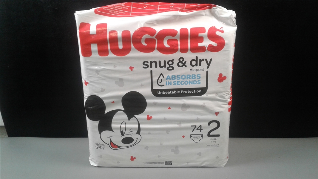 Huggies Snug & Dry Baby Diapers Size 2 74 Ct