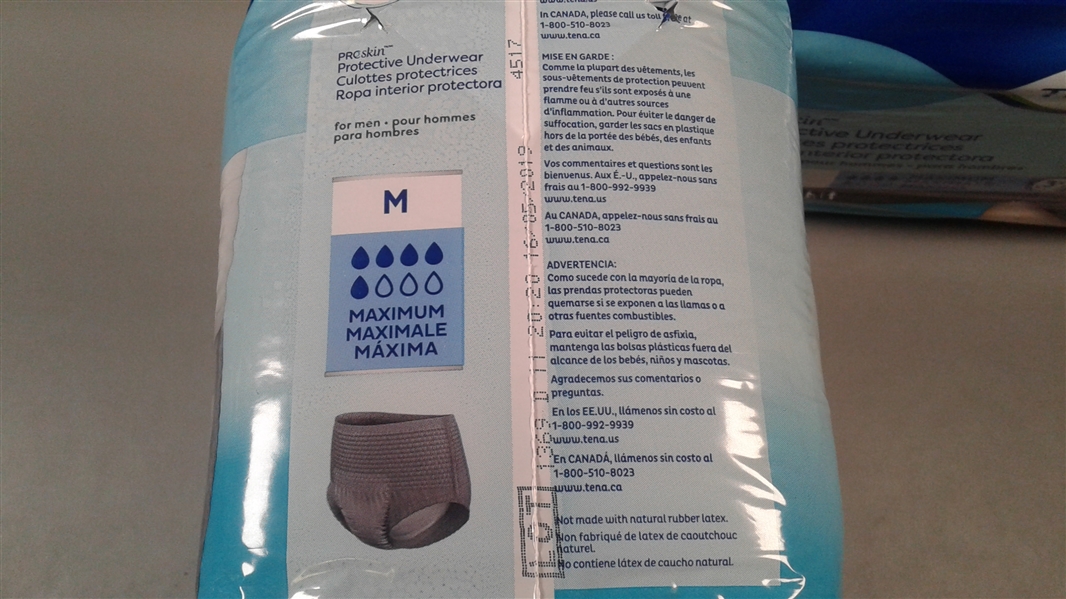 TENA Disposable Underwear Male Medium, Maximum, 40 Ct