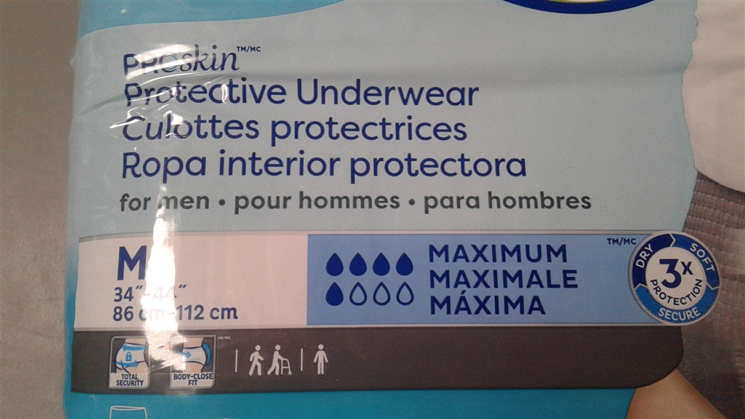 TENA Disposable Underwear Male Medium, Maximum, 40 Ct