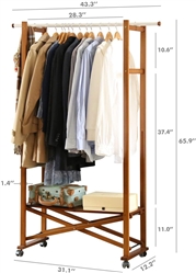 Vlush Wooden Garment Rack