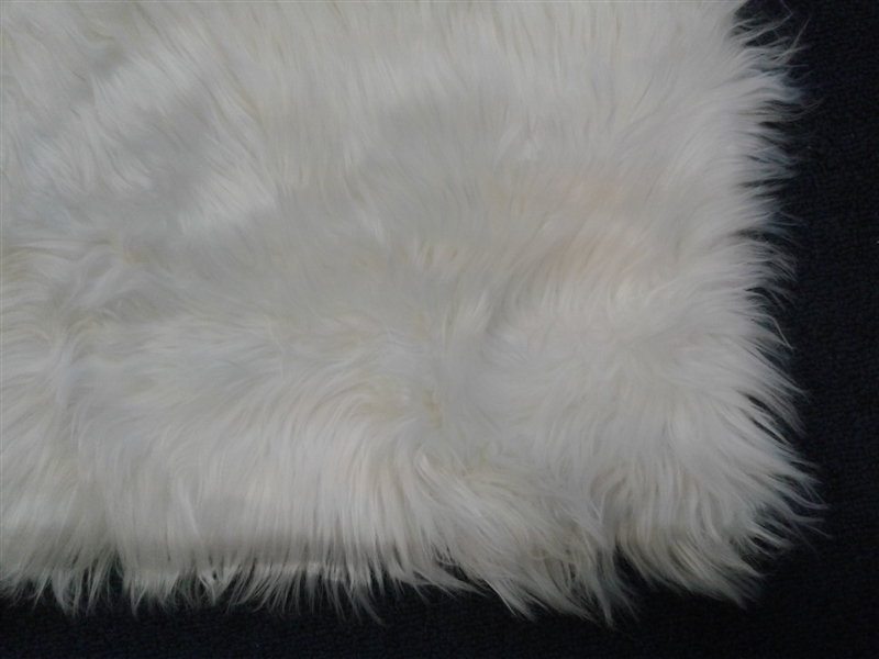 White Fluffy Rug 