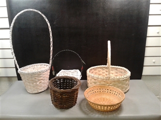 Collection of 5 Baskets For Holidays/Decor