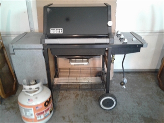 Weber Silver BBQ with Propane Tank & Cover
