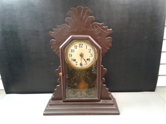 Antique Wooden Mantel Clock