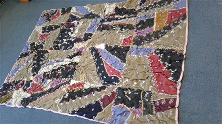 Vintage Quilt W/Hand Embroidery