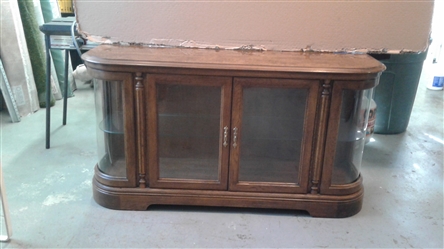 Vintage Curio Cabinet With Light