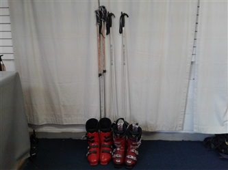 Ski Poles And Boots