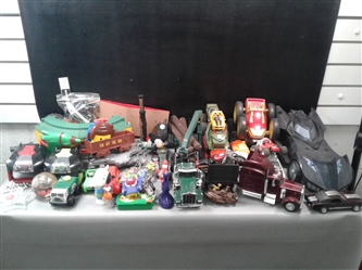 Large Lot of Childrens Toys- Cars, Trains, Characters, Laser Etc.