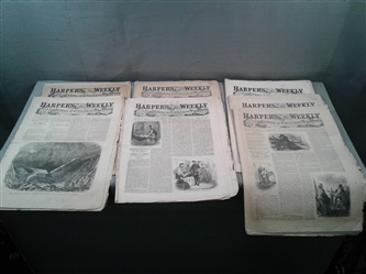 Antique 1850s & 1860s Issues Of Harpers Ferry Newspapers 