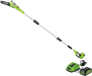 Greenworks 40V 8-inch Cordless Pole Saw, 2.0 AH Battery NOT Included