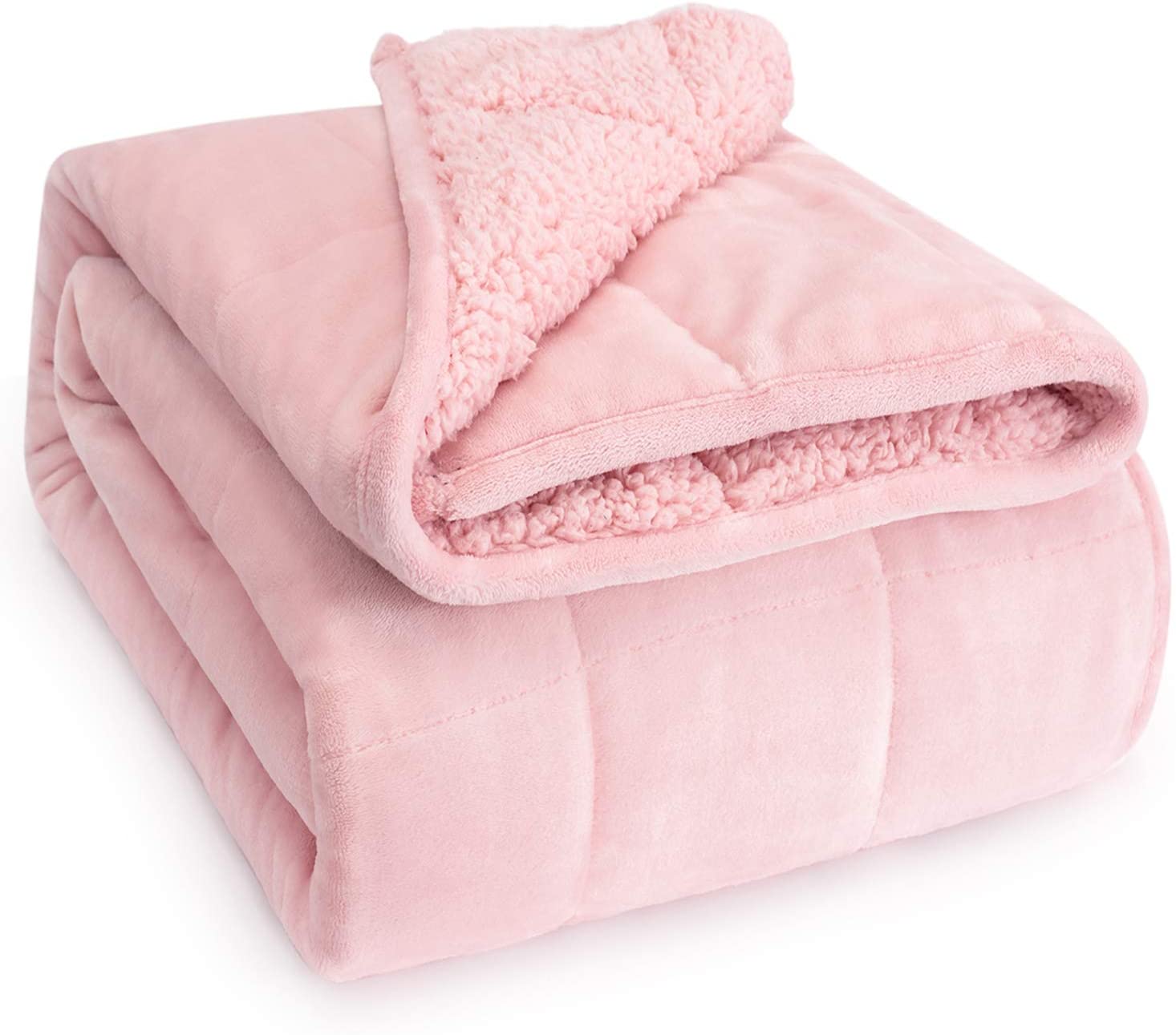 Lot Detail - Sherpa Fleece Weighted Blanket for Adult, 15 lbs 60x80