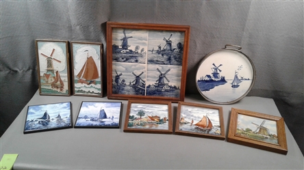 Vintage Delft Tiles and Wall Hangings