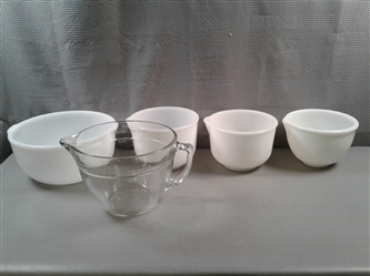 Glasbake For Sunbeam Mixing Bowls and Anchor Hocking 8 Cup Batter Bowl