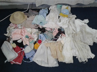 Large Lot of Vintage Doll Clothes