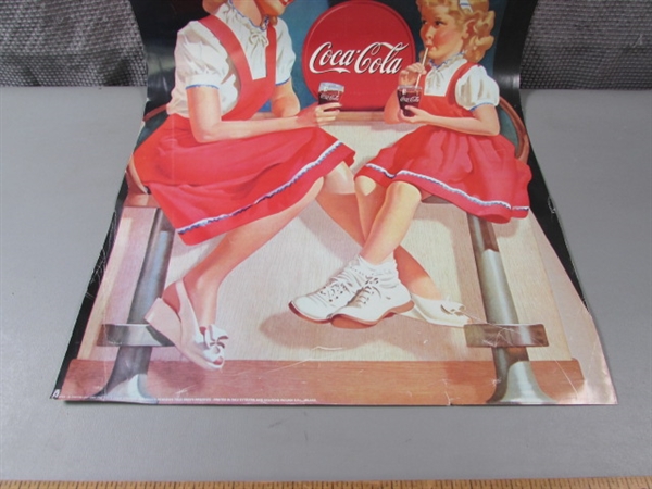 Vintage Coca-Cola Poster and Clock
