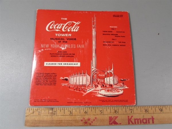 VTG Coca-Cola Ads, Recipe Book, Record, and Postcard