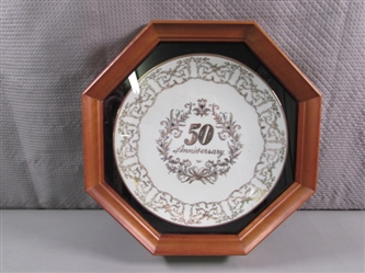 FRAMED "50TH ANNIVERSARY" PLATE
