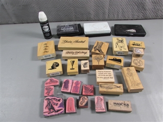 RUBBER STAMPS, INK PADS & RE-INKER