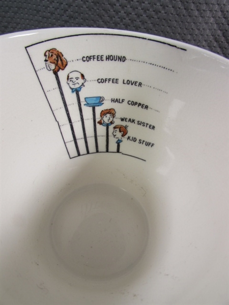 VINTAGE PUPPY COOKIE JAR & COFFEE HOUND OVERSIZED CUP & SAUCER