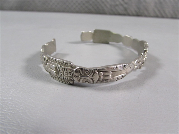 TOWLE & CO TOTEM STERLING SILVER CUFF BRACELET