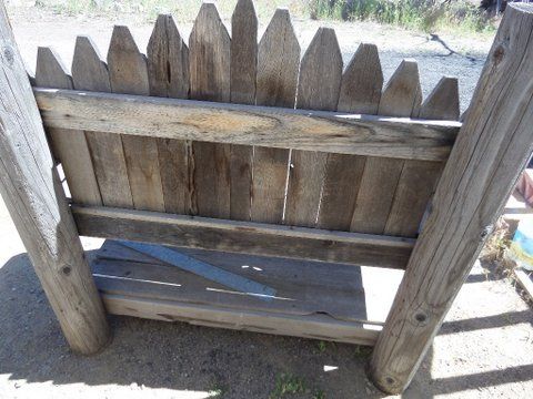 Lot Detail Garden Bench With Picket Fence Back
