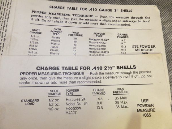 .410 SHOTGUN SHELL RELOADING EQUIPMENT AND CASINGS