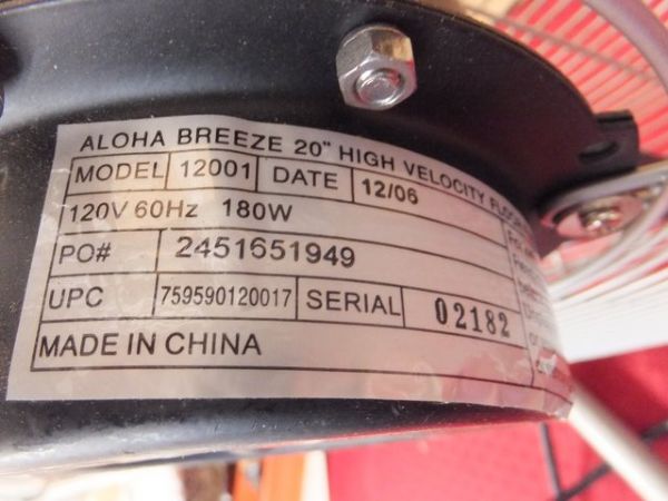 ALOHA BREEZE 20 FAN