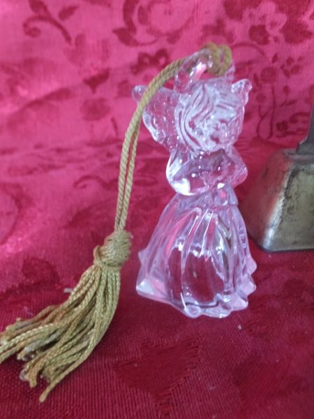 ITALIAN BRASS BELLS PLUS 2 BRASS CHRISTMAS BELLS, AN ANGEL & MORE