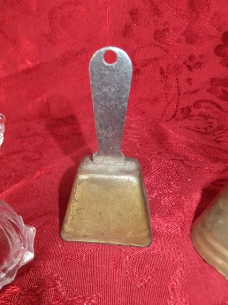 ITALIAN BRASS BELLS PLUS 2 BRASS CHRISTMAS BELLS, AN ANGEL & MORE