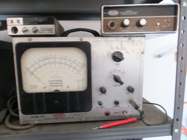 HAM & CB RADIO GEAR - SHELF FULL OF ELECTRONICS