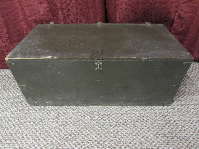 Vintage Army Lock Box Foot Locker ? — Antiques Arena