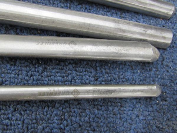 SIX LATHE TOOLS WITH SHARPENING STONE 