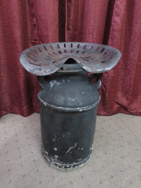 MILK CAN TRACTOR SEAT