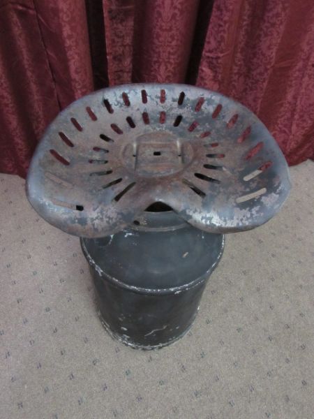MILK CAN TRACTOR SEAT